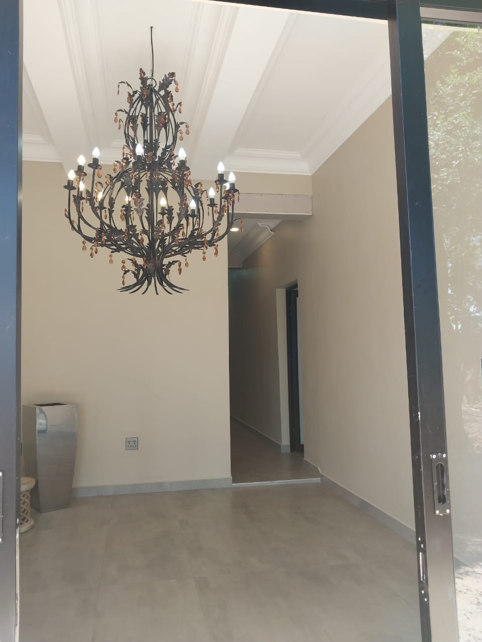Entrance Chandelier Install, Private Estate